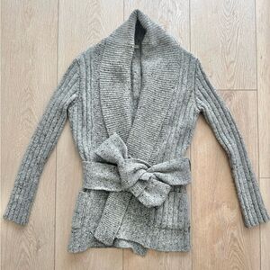 BURBERRY Women’s Wrap Sweater Tie-Waist Cardigan (Size S)